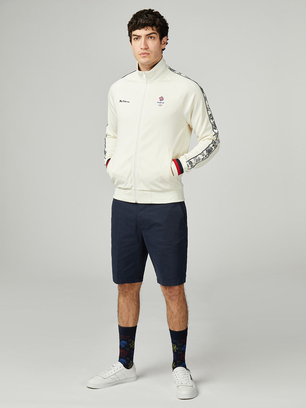 Vestes Ben Sherman Team GB Taped Track Top Blanche | BNX-48732092